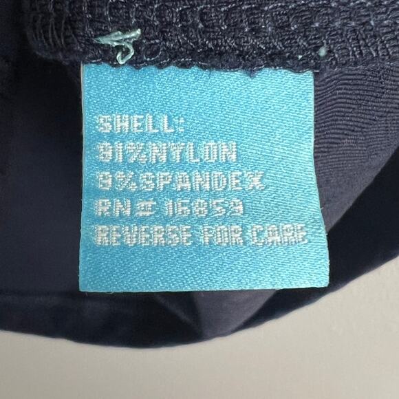 J McLaughlin Womens XL Catalina Cloth Top Navy Textured Geometric Preppy Classic - Picture 6 of 11